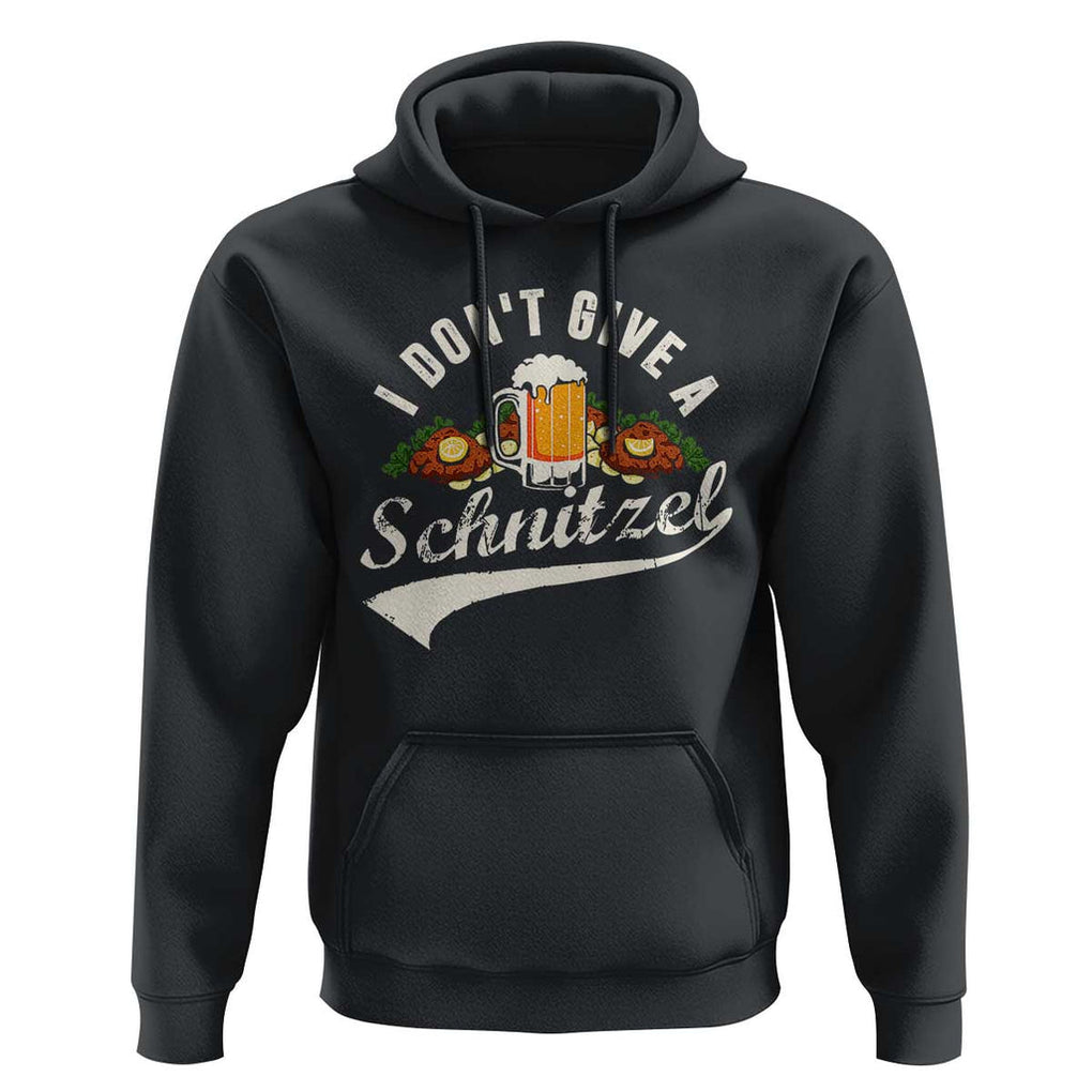 Funny Oktoberfest Drinking Hoodie I Don't Give a Schnitzel German Beer Festival TS02 Black Print Your Wear