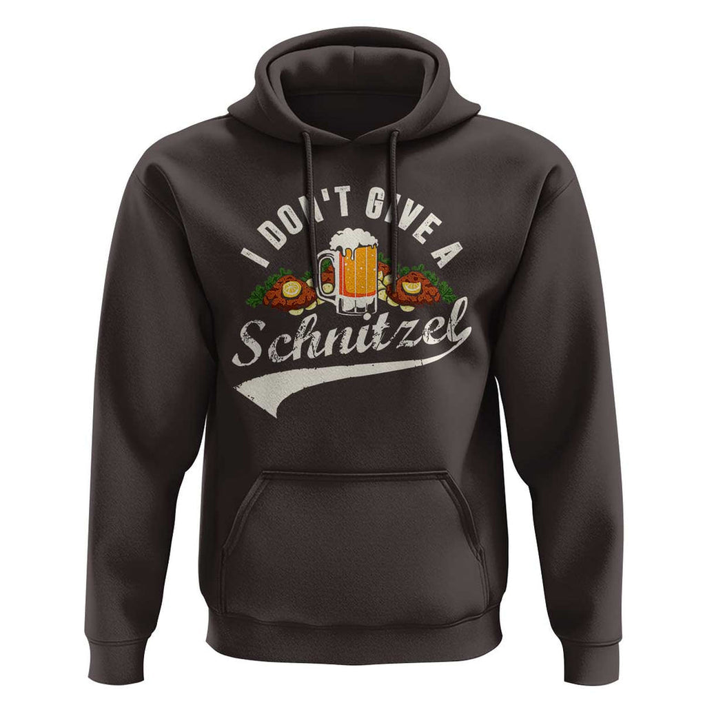 Funny Oktoberfest Drinking Hoodie I Don't Give a Schnitzel German Beer Festival TS02 Dark Chocolate Print Your Wear