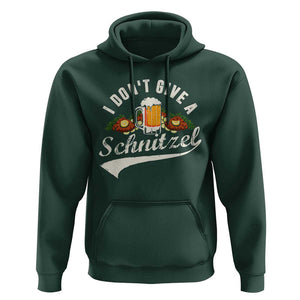Funny Oktoberfest Drinking Hoodie I Don't Give a Schnitzel German Beer Festival TS02 Dark Forest Green Print Your Wear