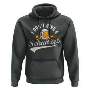 Funny Oktoberfest Drinking Hoodie I Don't Give a Schnitzel German Beer Festival TS02 Dark Heather Print Your Wear