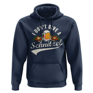 Funny Oktoberfest Drinking Hoodie I Don't Give a Schnitzel German Beer Festival TS02 Navy Print Your Wear