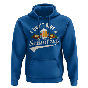 Funny Oktoberfest Drinking Hoodie I Don't Give a Schnitzel German Beer Festival TS02 Royal Blue Print Your Wear