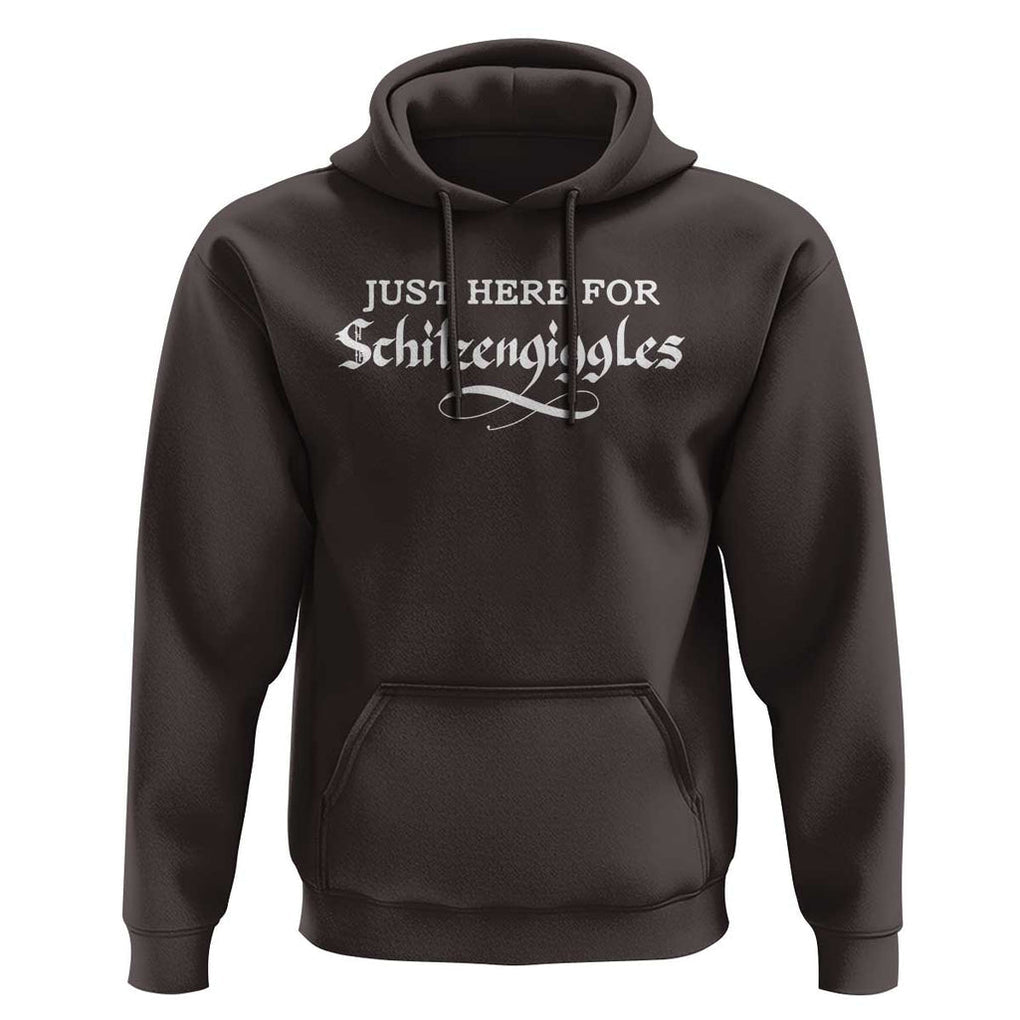 Funny Oktoberfest Hoodie Here for Schitzengiggles Group Bachelor Party TS02 Dark Chocolate Print Your Wear