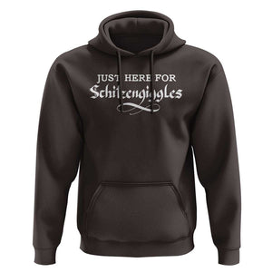 Funny Oktoberfest Hoodie Here for Schitzengiggles Group Bachelor Party TS02 Dark Chocolate Print Your Wear