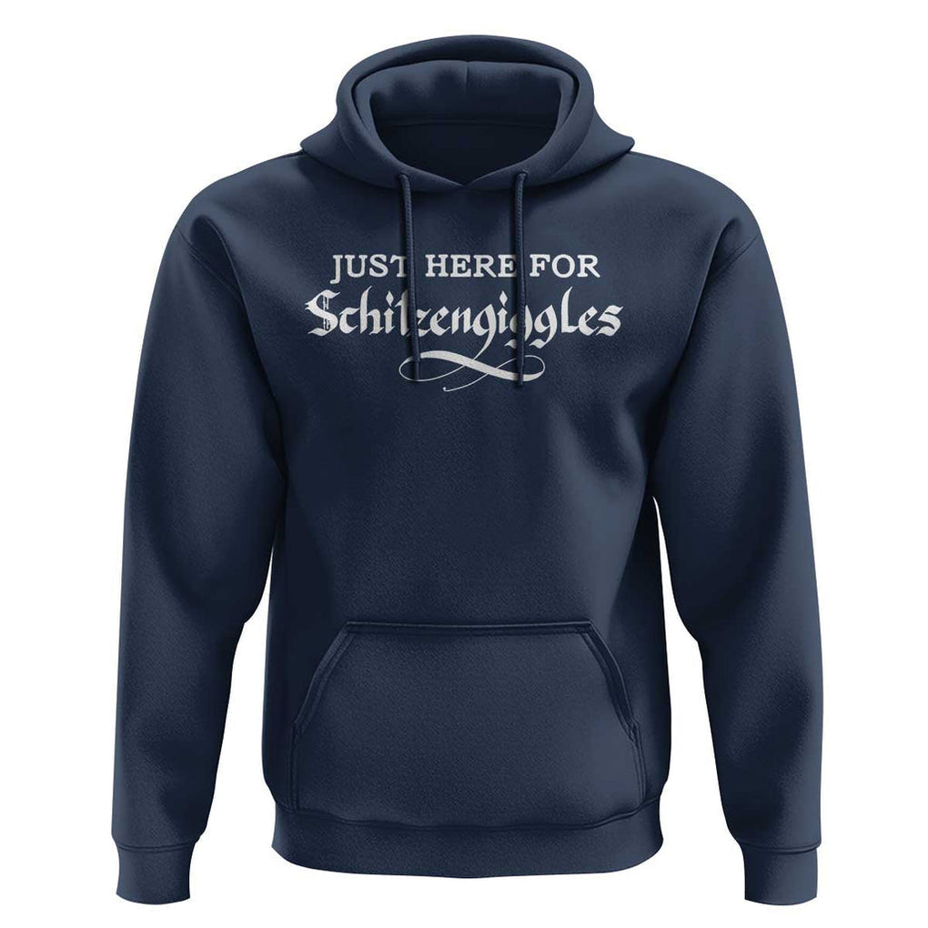 Funny Oktoberfest Hoodie Here for Schitzengiggles Group Bachelor Party TS02 Navy Print Your Wear