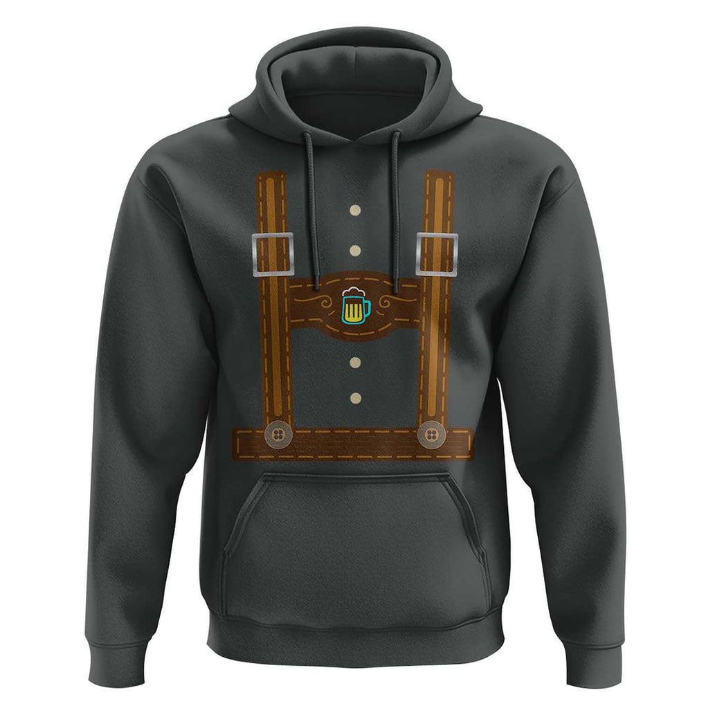Oktoberfest Lederhosen Costume Hoodie German Beer Festival TS02 Dark Heather Print Your Wear