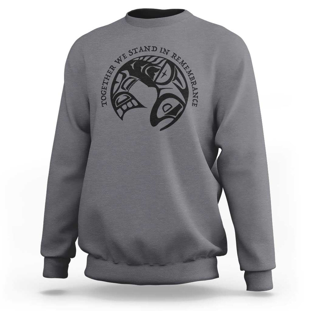 Orange Unity Day Sweatshirt Together We Stand In Remembrance Native American Every Child TS02 Charcoal Print Your Wear