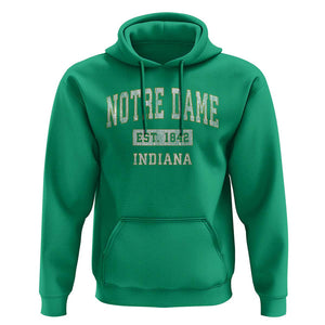 Classic Notre Dame Indiana Hoodie Est 1842 IN Retro Vintage Varsity TS02 Irish Green Print Your Wear