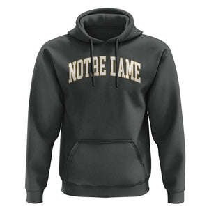 Classic Notre Dame Indiana Hoodie Retro Vintage Varsity Throwback Design TS02 Dark Heather Print Your Wear
