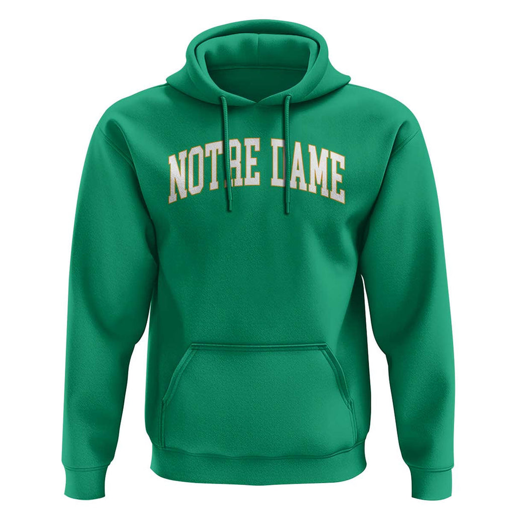 Classic Notre Dame Indiana Hoodie Retro Vintage Varsity Throwback Design TS02 Irish Green Print Your Wear