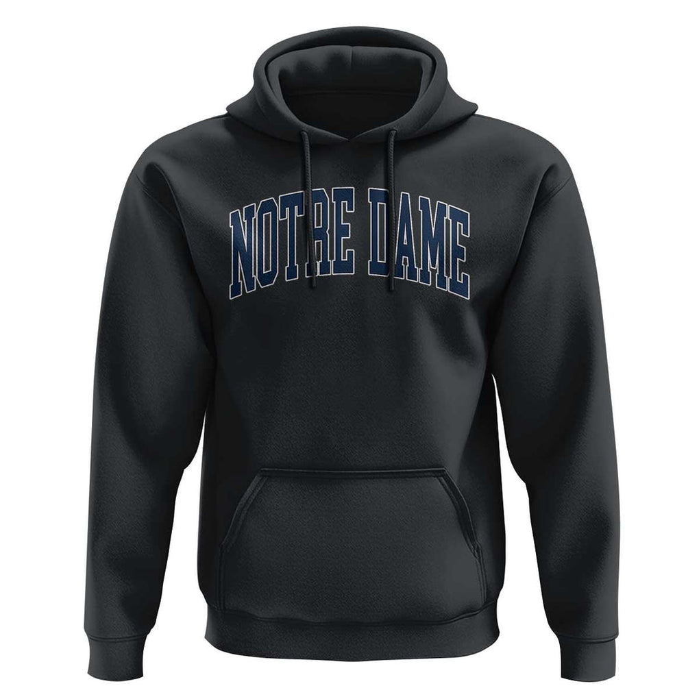 Classic Notre Dame Indiana Hoodie Vintage Retro Throwback Design TS02 Black Print Your Wear