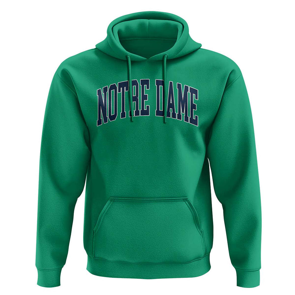 Classic Notre Dame Indiana Hoodie Vintage Retro Throwback Design TS02 Irish Green Print Your Wear