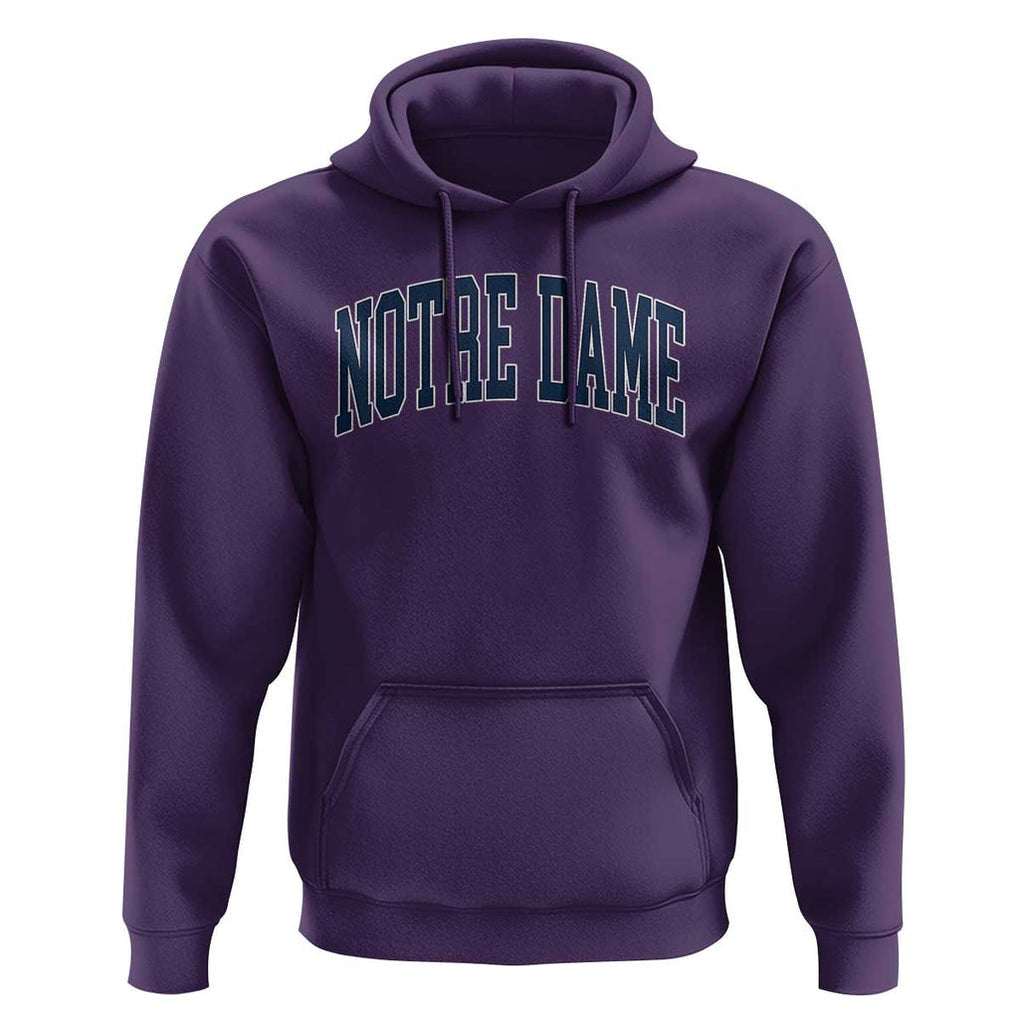 Classic Notre Dame Indiana Hoodie Vintage Retro Throwback Design TS02 Purple Print Your Wear