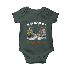 Funny Christmas Baby Onesie In My Heart Is A Xmas Tree Farm Retro Vintage Clothing TS02 Print Your Wear