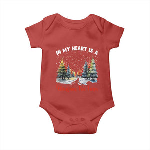 Funny Christmas Baby Onesie In My Heart Is A Xmas Tree Farm Retro Vintage Clothing TS02 Red Print Your Wear
