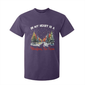 Funny Christmas T Shirt For Kid In My Heart Is A Xmas Tree Farm Retro Vintage Clothing TS02 Purple Print Your Wear