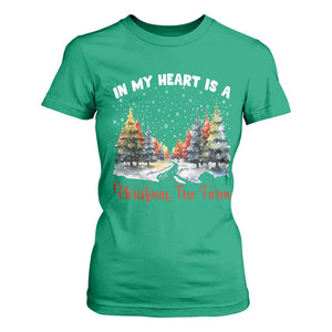 Funny Christmas T Shirt For Women In My Heart Is A Xmas Tree Farm Retro Vintage Clothing TS02 Irish Green Print Your Wear
