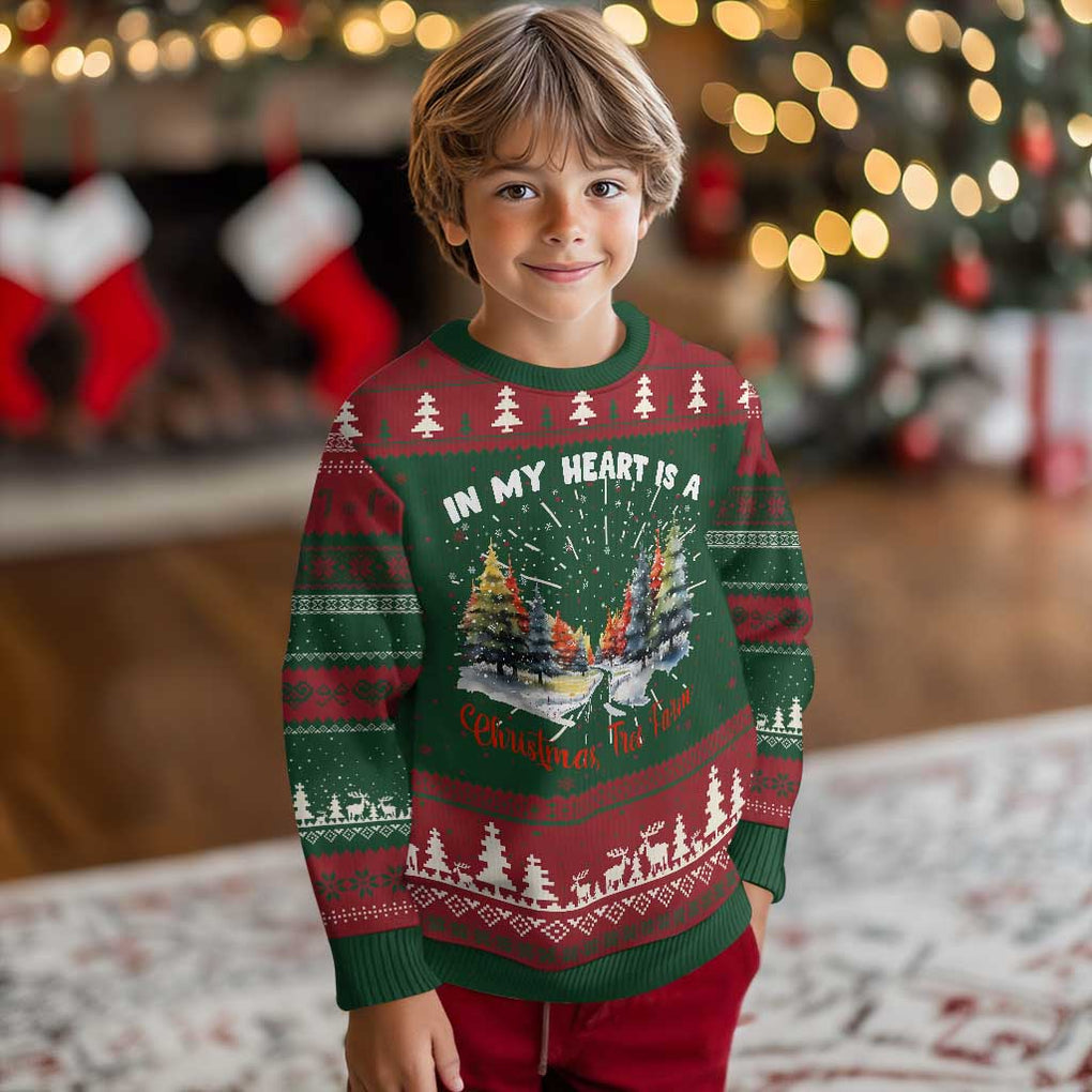 Funny Christmas Ugly Christmas Sweater In My Heart Is A Xmas Tree Farm Retro Vintage Clothing TS02 Christmas Print Your Wear