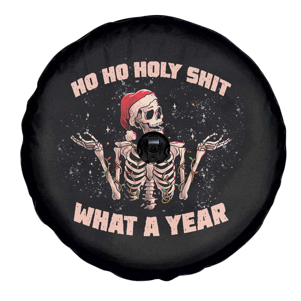 Skeleton Christmas Spare Tire Cover Ho Ho Holy Shit What A Year Retro Funny TS02 Print Your Wear