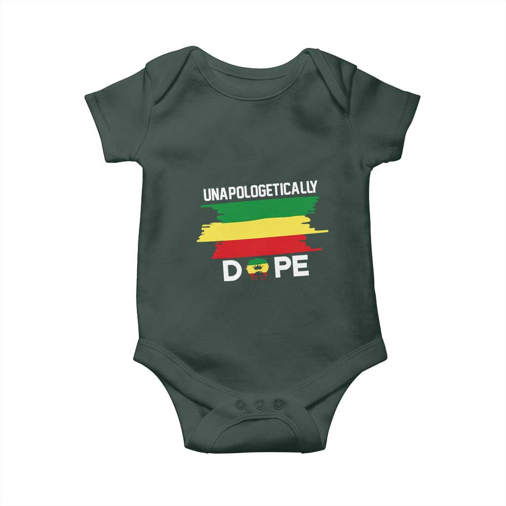 Black History Month Baby Onesie Unapologetically Dope Melanin Afro Black Pride TS02 Print Your Wear