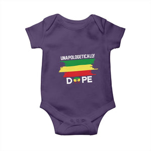 Black History Month Baby Onesie Unapologetically Dope Melanin Afro Black Pride TS02 Purple Print Your Wear