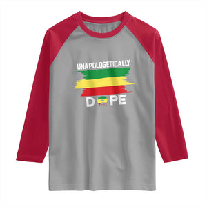 Black History Month Raglan Shirt Unapologetically Dope Melanin Afro Black Pride TS02 Sport Gray Red Print Your Wear