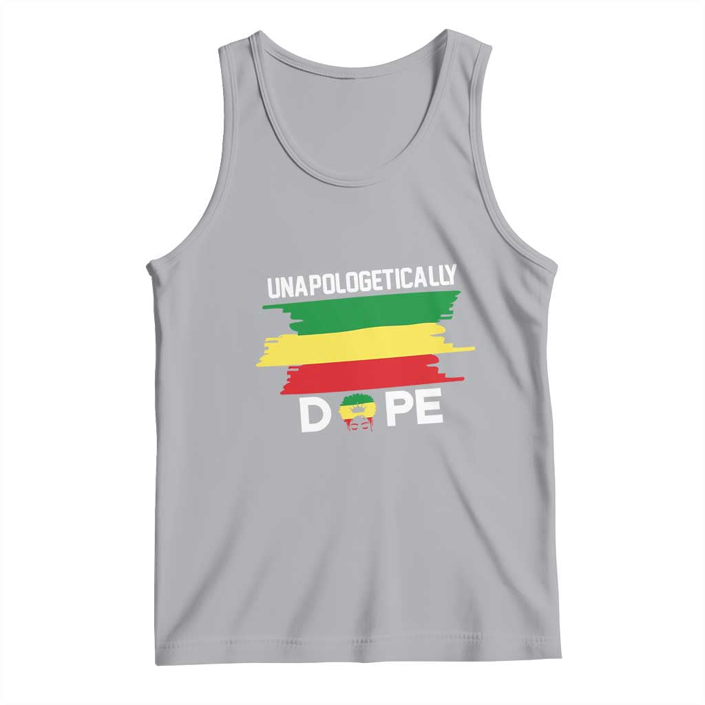 Black History Month Tank Top Unapologetically Dope Melanin Afro Black Pride TS02 Athletic Heather Print Your Wear
