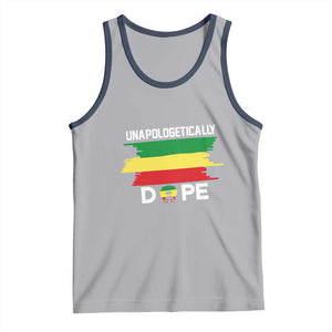 Black History Month Tank Top Unapologetically Dope Melanin Afro Black Pride TS02 Athletic Heather Navy Print Your Wear