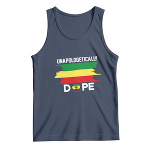 Black History Month Tank Top Unapologetically Dope Melanin Afro Black Pride TS02 Navy Print Your Wear