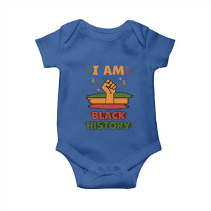 I Am Black History Baby Onesie African American Pride Celebration Month TS02 Royal Blue Print Your Wear