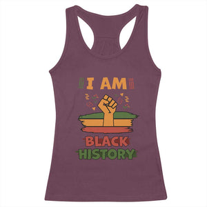 I Am Black History Racerback Tank Top African American Pride Celebration Month TS02 Maroon Print Your Wear
