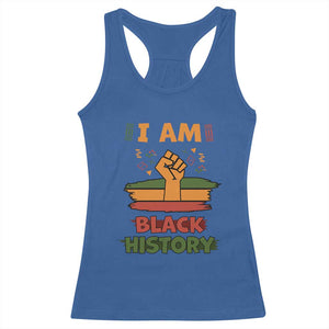 I Am Black History Racerback Tank Top African American Pride Celebration Month TS02 Royal Blue Print Your Wear