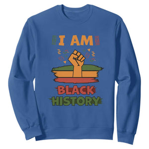 I Am Black History Month Sweatshirt African American Pride Celebration TS02 Royal Blue Printyourwear