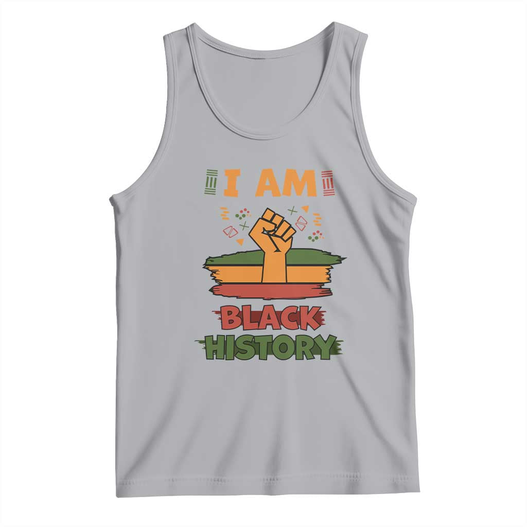 I Am Black History Tank Top African American Pride Celebration Month TS02 Athletic Heather Print Your Wear