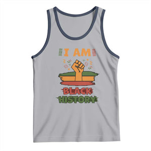 I Am Black History Tank Top African American Pride Celebration Month TS02 Athletic Heather Navy Print Your Wear