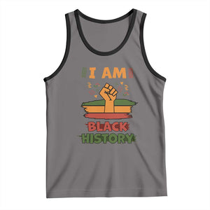 I Am Black History Tank Top African American Pride Celebration Month TS02 Deep Heather Black Print Your Wear