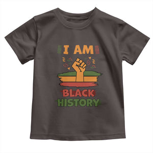 I Am Black History Toddler T Shirt African American Pride Celebration Month TS02 Dark Chocolate Print Your Wear