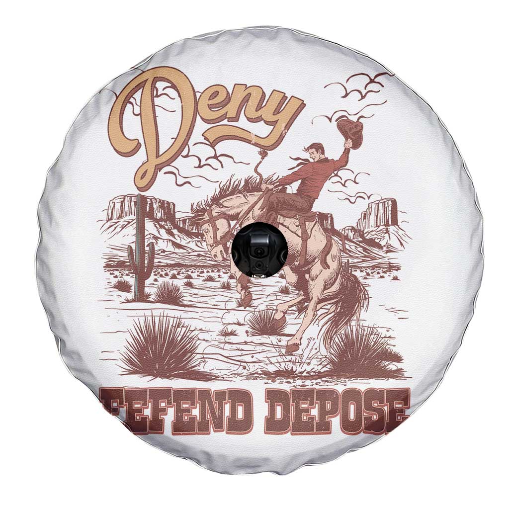 Western Cowboy Spare Tire Cover Deny Defend Depose TS02 Print Your Wear