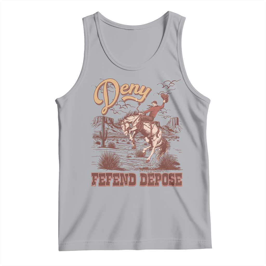 Western Cowboy Tank Top Deny Defend Depose TS02 Athletic Heather Print Your Wear