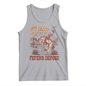 Western Cowboy Tank Top Deny Defend Depose TS02 Athletic Heather Print Your Wear