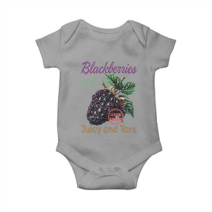 Fresh Juicy Blackberries Baby Onesie Retro Vintage Backberry Farmers Market TS02 Sport Gray Print Your Wear