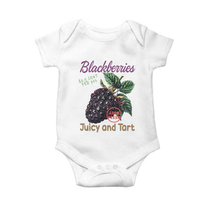 Fresh Juicy Blackberries Baby Onesie Retro Vintage Backberry Farmers Market TS02 White Print Your Wear