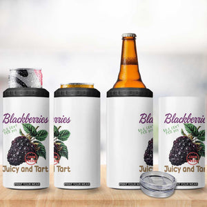 Fresh Juicy Blackberries 4 in 1 Can Cooler Tumbler Retro Vintage Backberry Farmers Market TS02 Print Your Wear