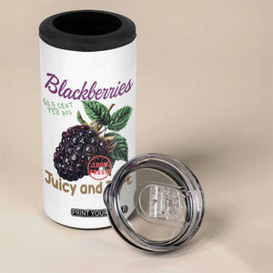Fresh Juicy Blackberries 4 in 1 Can Cooler Tumbler Retro Vintage Backberry Farmers Market TS02 Print Your Wear