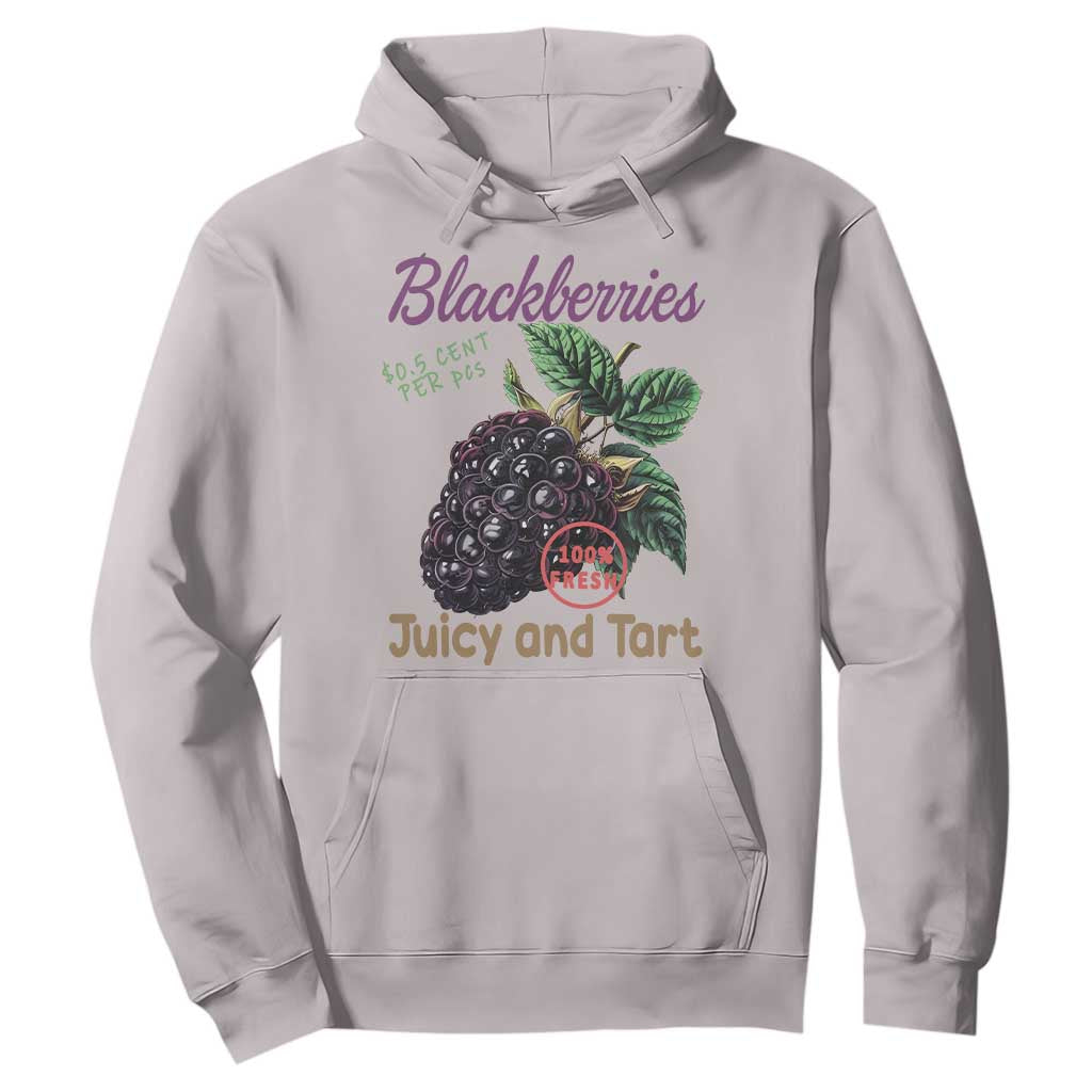 Fresh Juicy Blackberries Hoodie Retro Vintage Backberry Farmers Market TS02 Ice Gray Print Your Wear