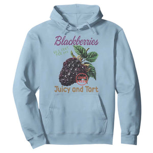 Fresh Juicy Blackberries Hoodie Retro Vintage Backberry Farmers Market TS02 Light Blue Print Your Wear