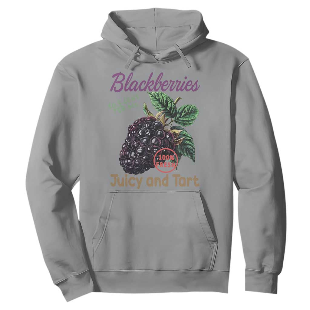 Fresh Juicy Blackberries Hoodie Retro Vintage Backberry Farmers Market TS02 Sport Gray Print Your Wear