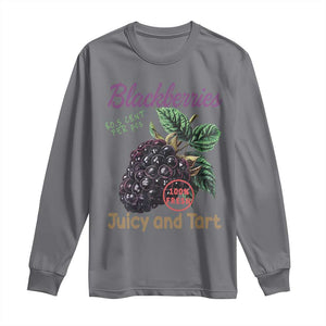 Fresh Juicy Blackberries Long Sleeve Shirt Retro Vintage Backberry Farmers Market TS02 Charcoal Print Your Wear