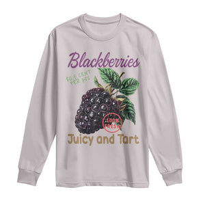 Fresh Juicy Blackberries Long Sleeve Shirt Retro Vintage Backberry Farmers Market TS02 Ice Gray Print Your Wear