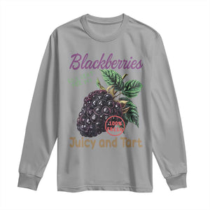 Fresh Juicy Blackberries Long Sleeve Shirt Retro Vintage Backberry Farmers Market TS02 Sport Gray Print Your Wear
